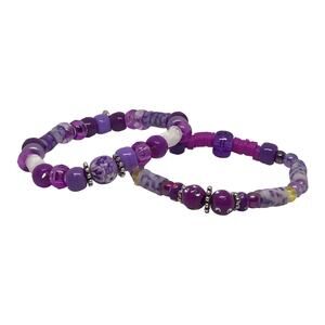 Boho-Inspired Beachy Vibes Purple Unique Friendship Bracelets